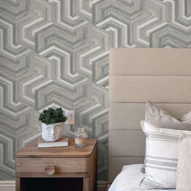 Geo Puzzle Peel and Stick Wallpaper Wallpaper RoomMates Decor   