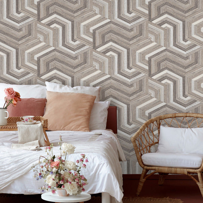 Geo Puzzle Peel and Stick Wallpaper Wallpaper RoomMates Decor   