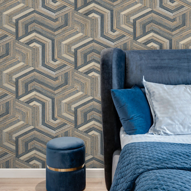 Geo Puzzle Peel and Stick Wallpaper Wallpaper RoomMates Decor   