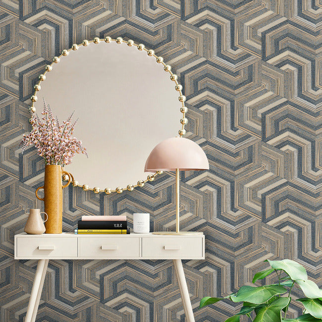 Geo Puzzle Peel and Stick Wallpaper Wallpaper RoomMates Decor   