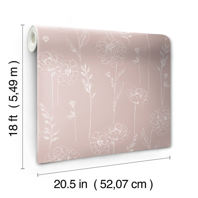Maisey Peel & Stick Wallpaper Peel and Stick Wallpaper RoomMates   