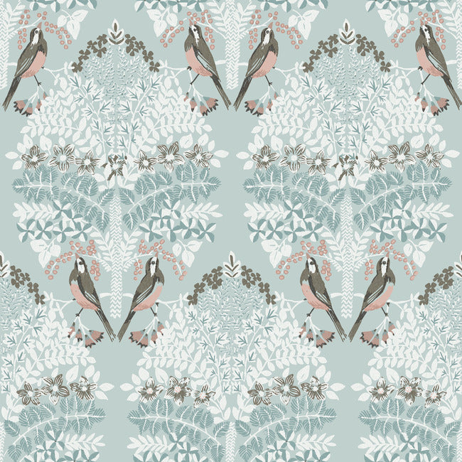 Otis Peel & Stick Wallpaper Peel and Stick Wallpaper RoomMates Roll Blue Multi 
