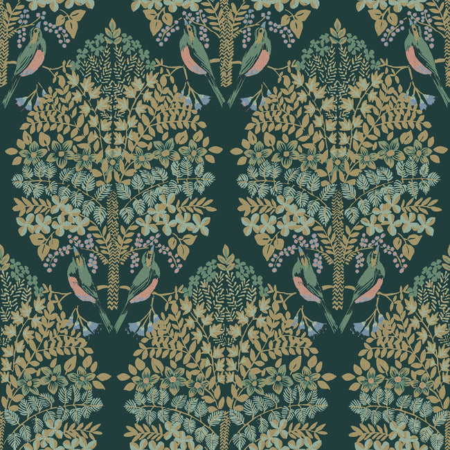 Otis Peel & Stick Wallpaper Peel and Stick Wallpaper RoomMates Roll Emerald Multi 