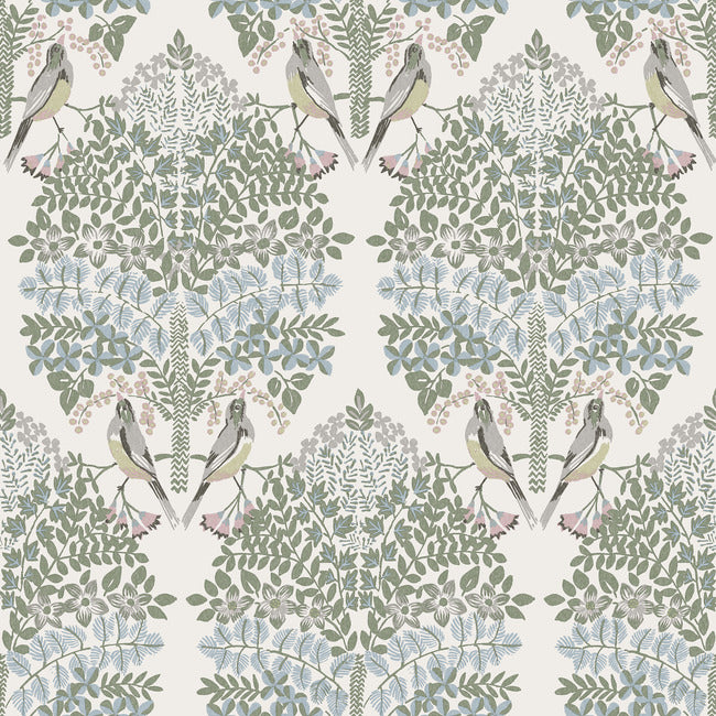 Otis Peel & Stick Wallpaper Peel and Stick Wallpaper RoomMates Roll Ivory Multi 