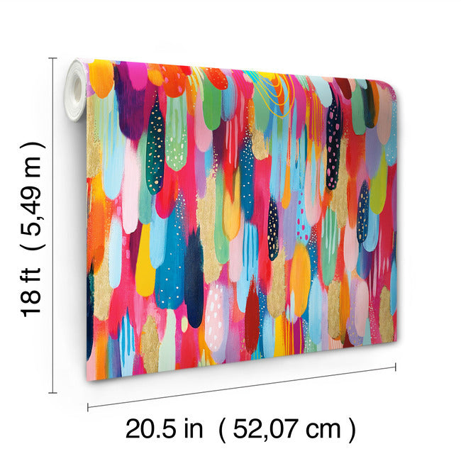 EttaVee Brushstroke Peel & Stick Wallpaper Peel and Stick Wallpaper RoomMates   