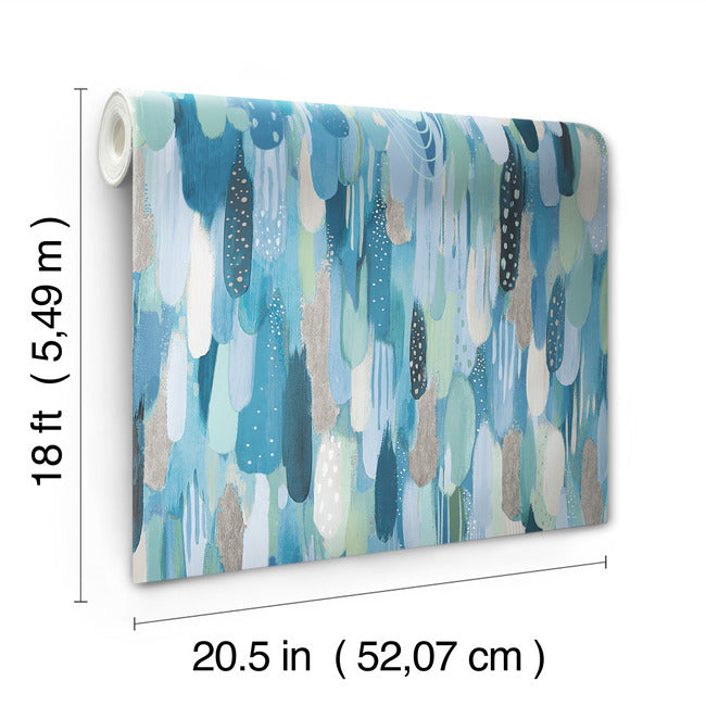 EttaVee Brushstroke Peel & Stick Wallpaper Peel and Stick Wallpaper RoomMates   