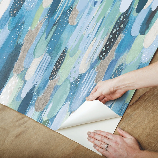 EttaVee Brushstroke Peel & Stick Wallpaper Peel and Stick Wallpaper RoomMates   