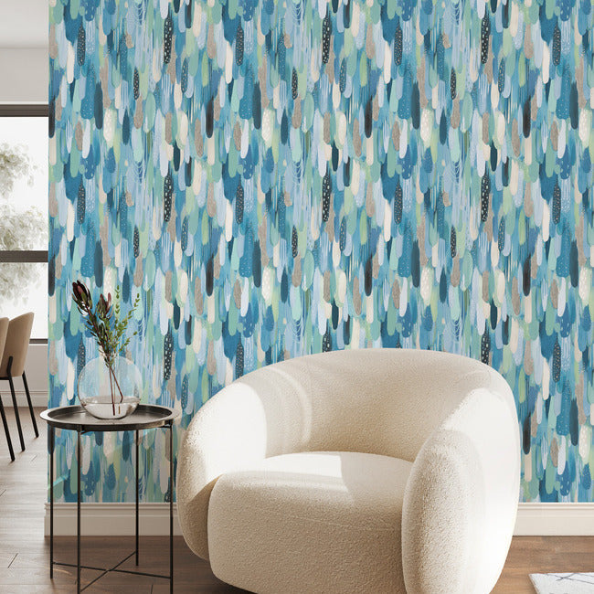EttaVee Brushstroke Peel & Stick Wallpaper Peel and Stick Wallpaper RoomMates   