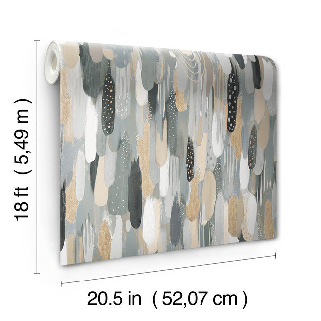 EttaVee Brushstroke Peel & Stick Wallpaper Peel and Stick Wallpaper RoomMates   