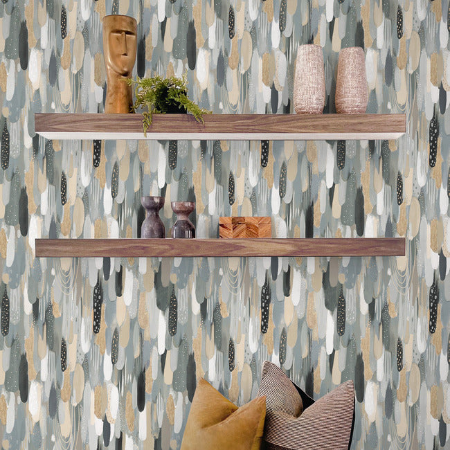 EttaVee Brushstroke Peel & Stick Wallpaper Peel and Stick Wallpaper RoomMates   