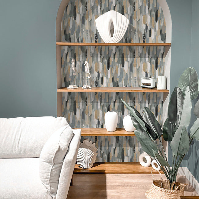 EttaVee Brushstroke Peel & Stick Wallpaper Peel and Stick Wallpaper RoomMates   