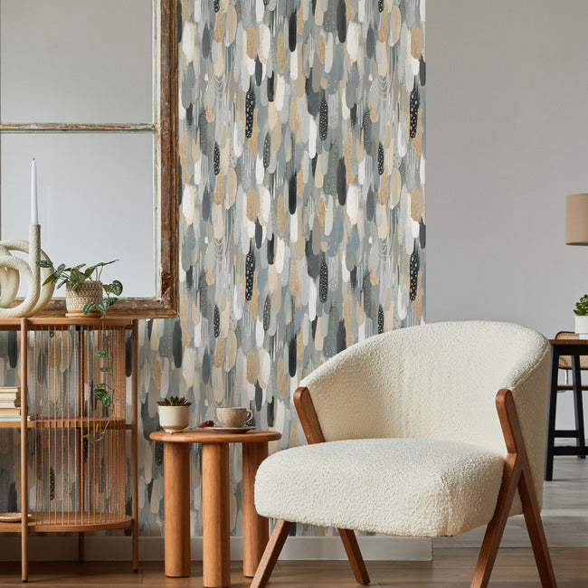EttaVee Brushstroke Peel & Stick Wallpaper Peel and Stick Wallpaper RoomMates   