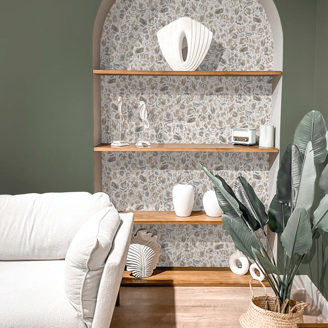 EttaVee Brushstroke Leopard Peel & Stick Wallpaper Peel and Stick Wallpaper RoomMates   