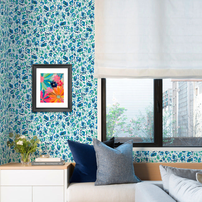 EttaVee Brushstroke Leopard Peel & Stick Wallpaper Peel and Stick Wallpaper RoomMates   