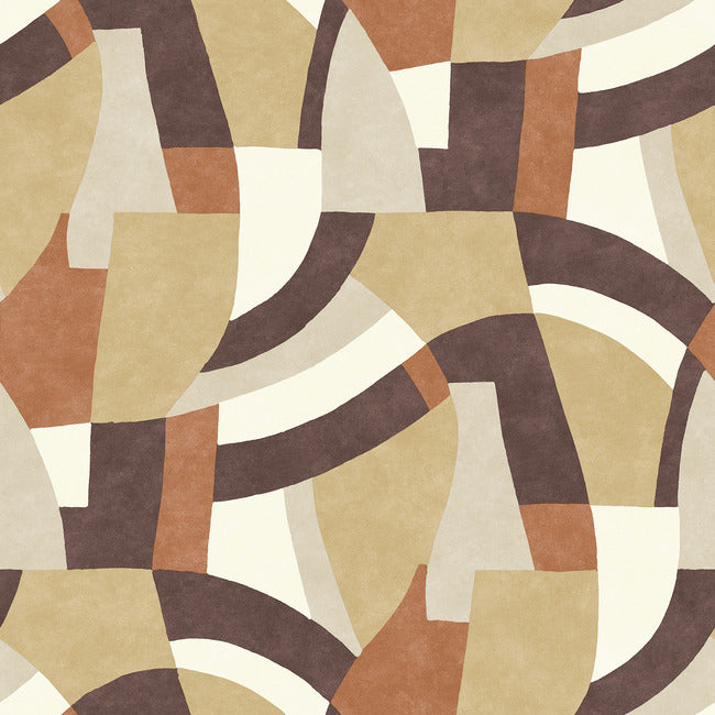 Melbourne Peel & Stick Wallpaper Peel and Stick Wallpaper RoomMates Roll Terracotta 
