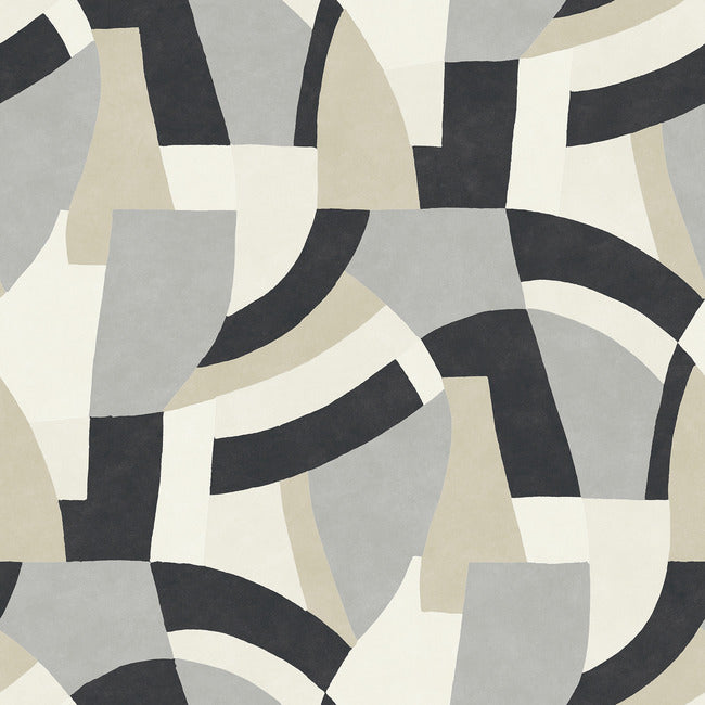 Melbourne Peel & Stick Wallpaper Peel and Stick Wallpaper RoomMates Roll Neutral 