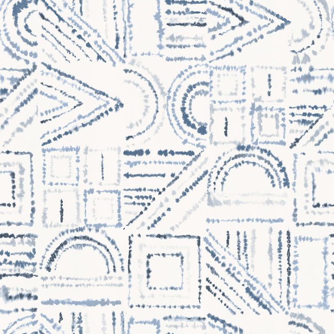 Brisbane Peel & Stick Wallpaper Peel and Stick Wallpaper RoomMates Roll Blue 