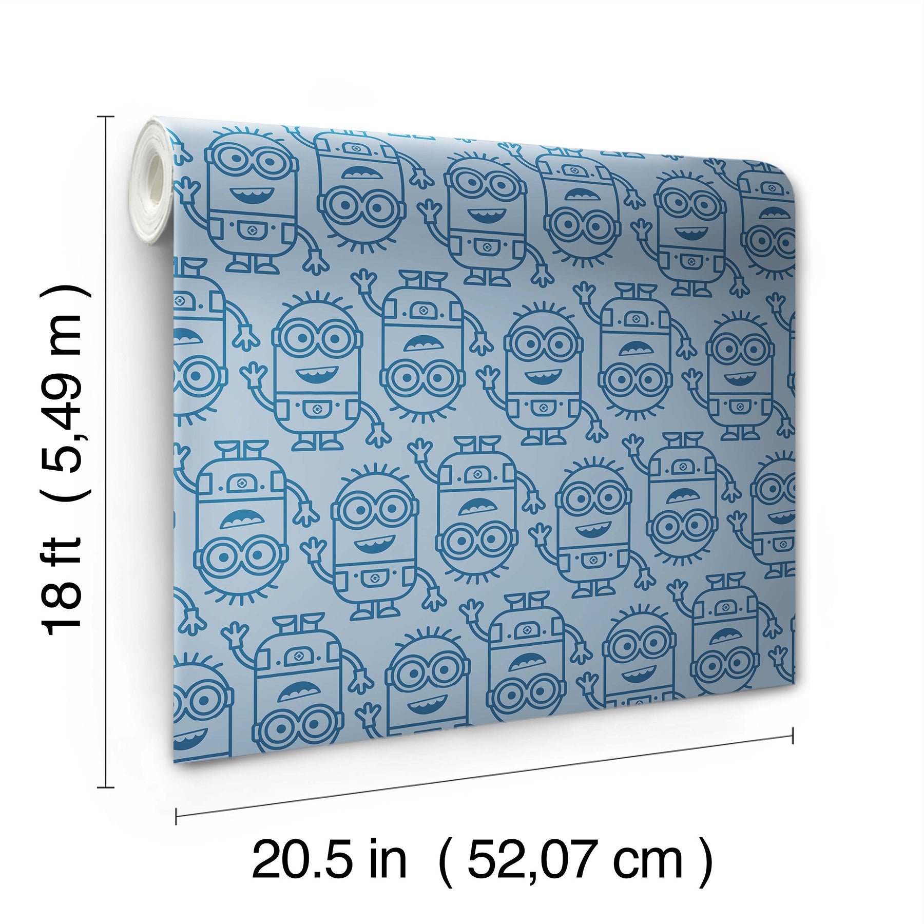 Minions Line Art Peel and Stick Wallpaper Peel and Stick Wallpaper RoomMates Decor   