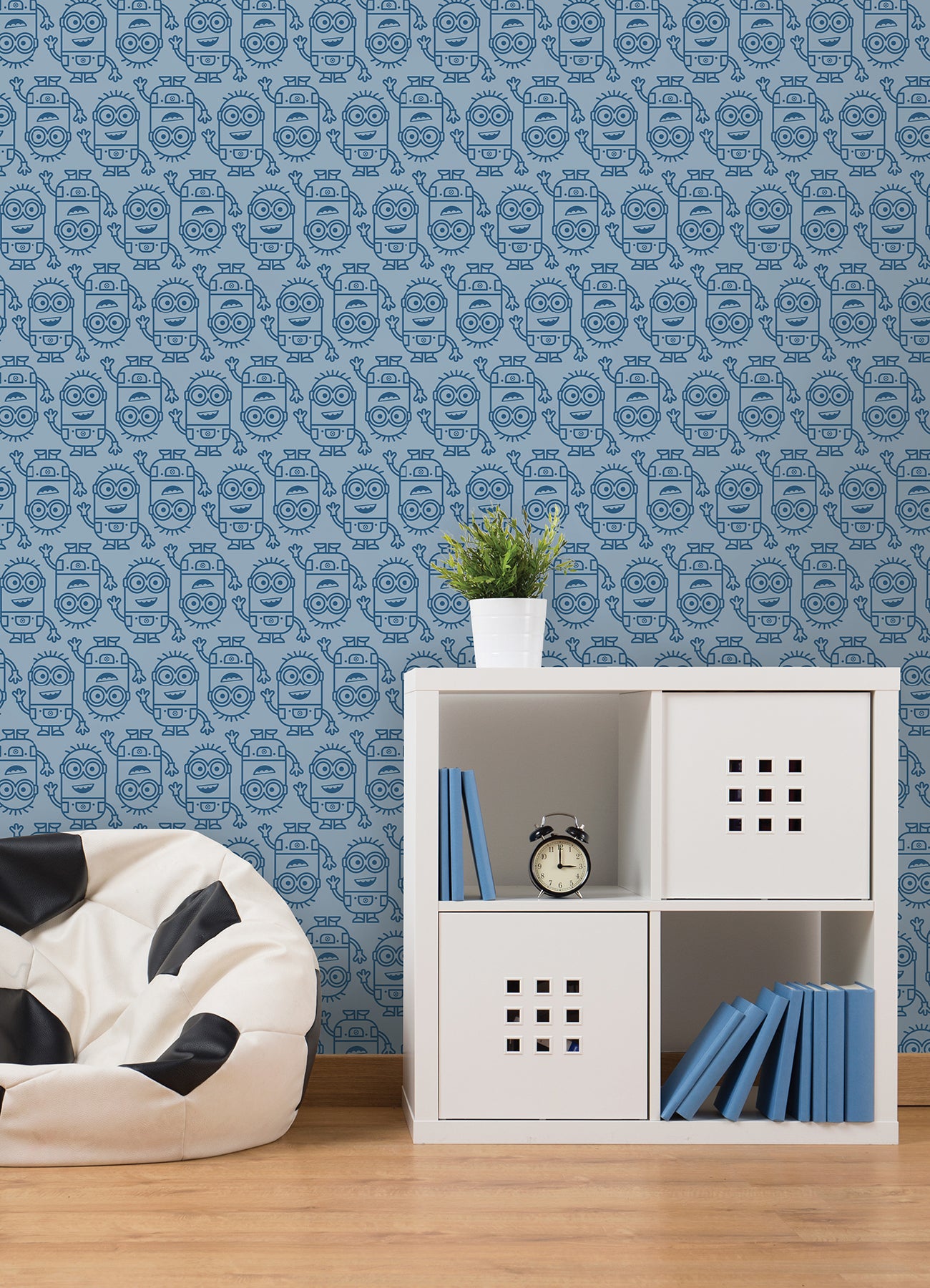 Minions Line Art Peel and Stick Wallpaper Peel and Stick Wallpaper RoomMates Decor   
