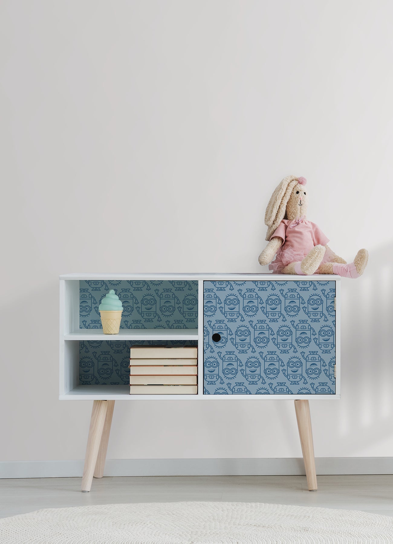 Minions Line Art Peel and Stick Wallpaper Peel and Stick Wallpaper RoomMates Decor   