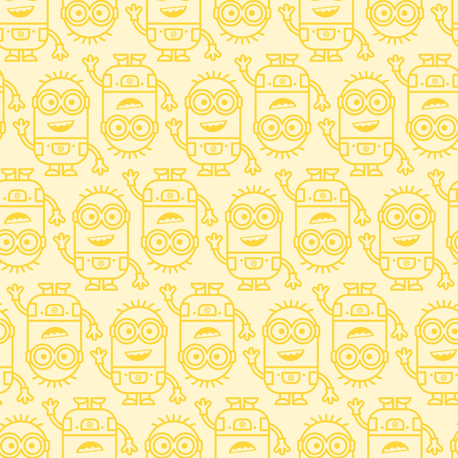 Minions Line Art Peel and Stick Wallpaper Peel and Stick Wallpaper RoomMates Decor Roll Yellow 