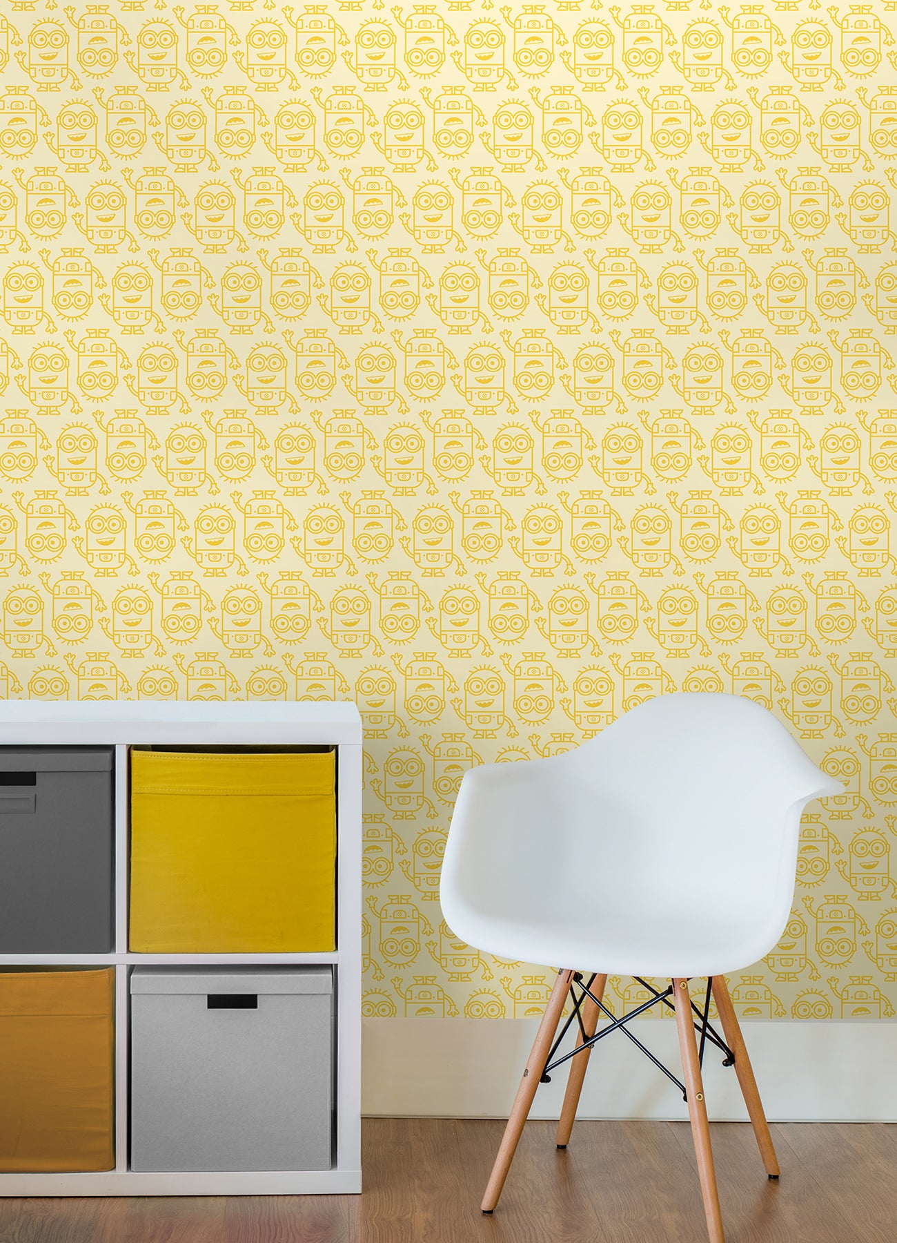 Minions Line Art Peel and Stick Wallpaper Peel and Stick Wallpaper RoomMates Decor   