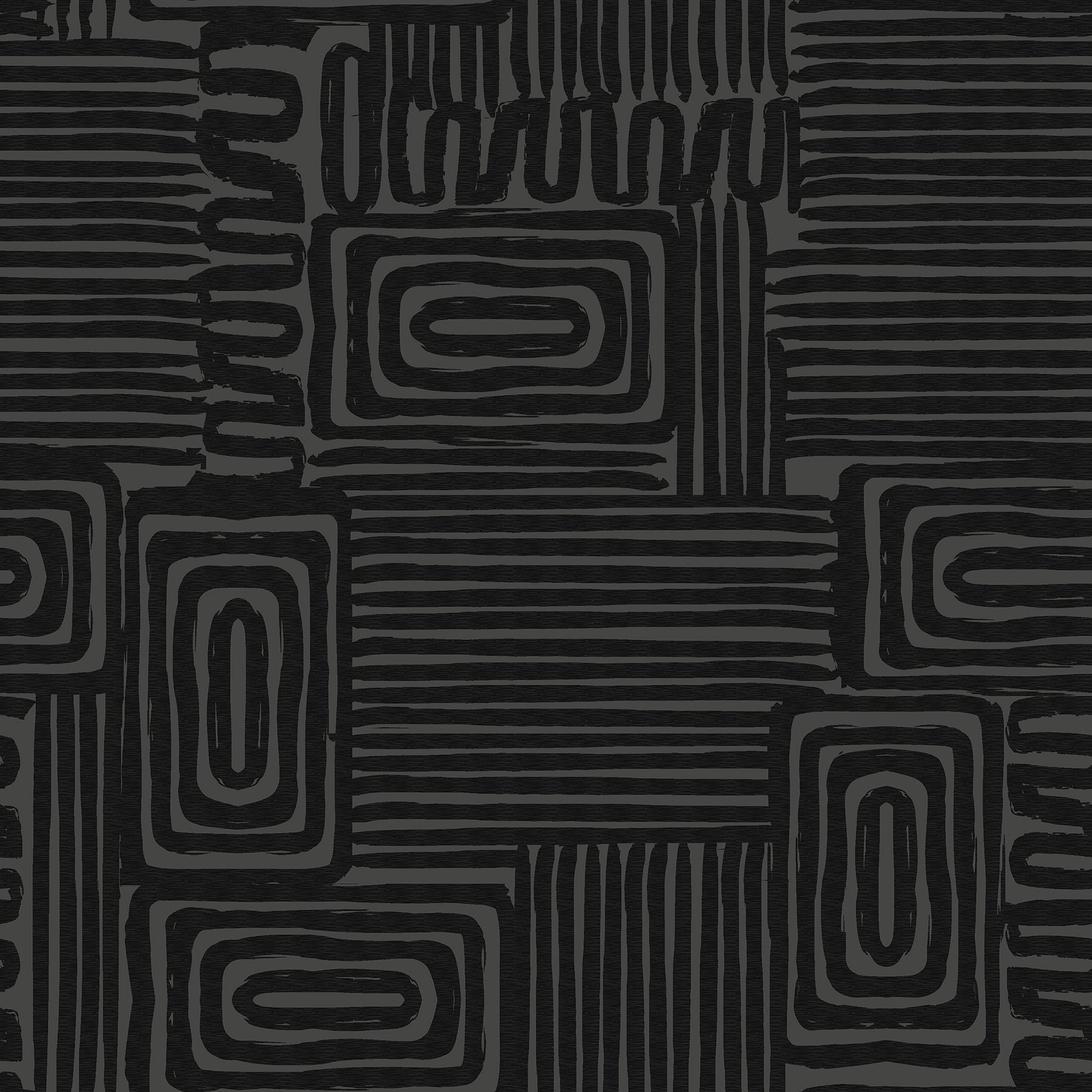 Emily Rayna® Pathways Peel and Stick Wallpaper Peel and Stick Wallpaper RoomMates Roll Black