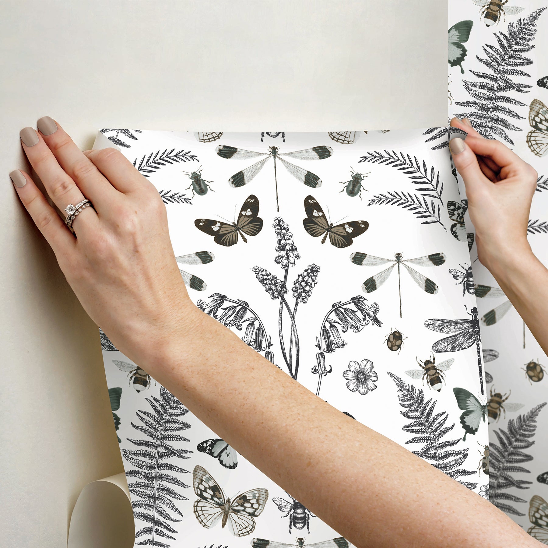 Hidden Treasures Peel and Stick Wallpaper Peel and Stick Wallpaper RoomMates   