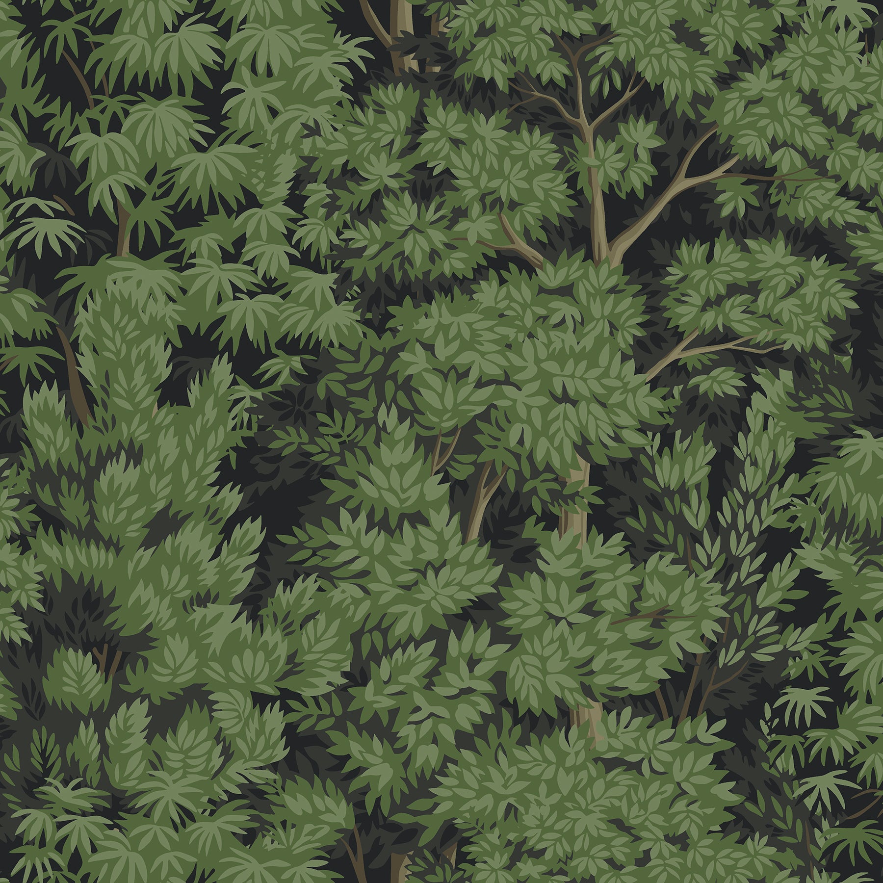 Ardian Peel and Stick Wallpaper Peel and Stick Wallpaper RoomMates Roll Dark Green/Black 
