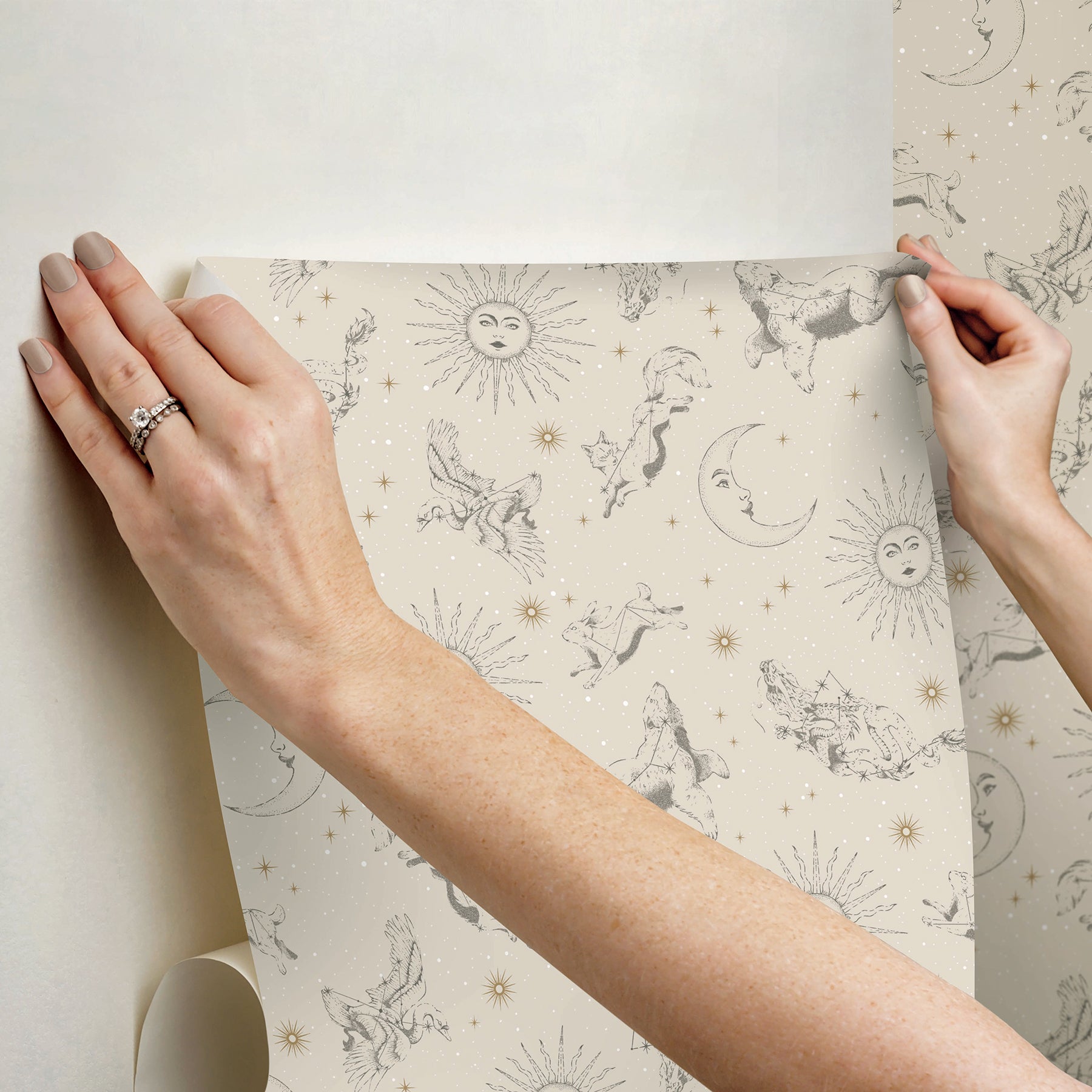Zodiac Dreams Peel and Stick Wallpaper Peel and Stick Wallpaper RoomMates   