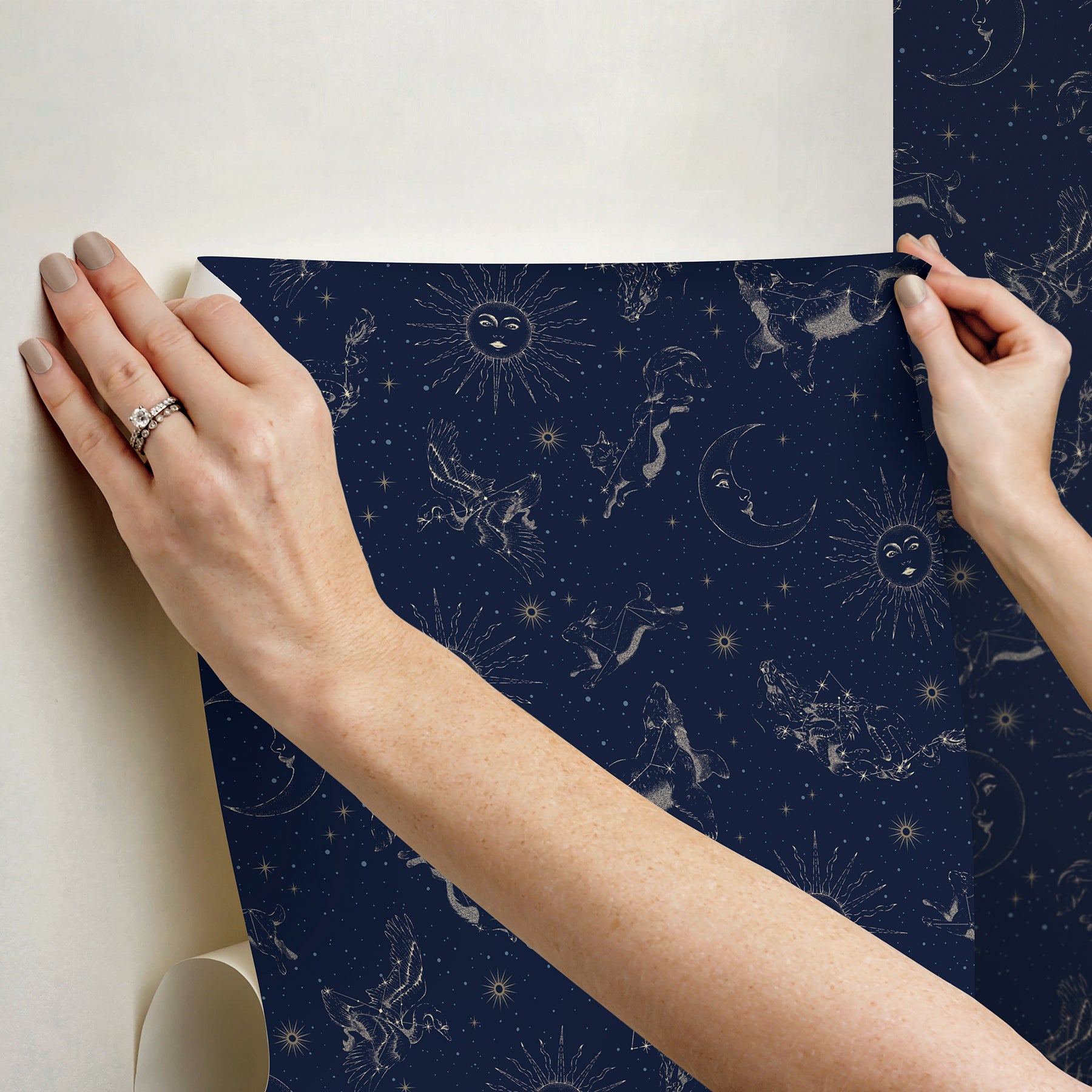 Zodiac Dreams Peel and Stick Wallpaper Peel and Stick Wallpaper RoomMates   