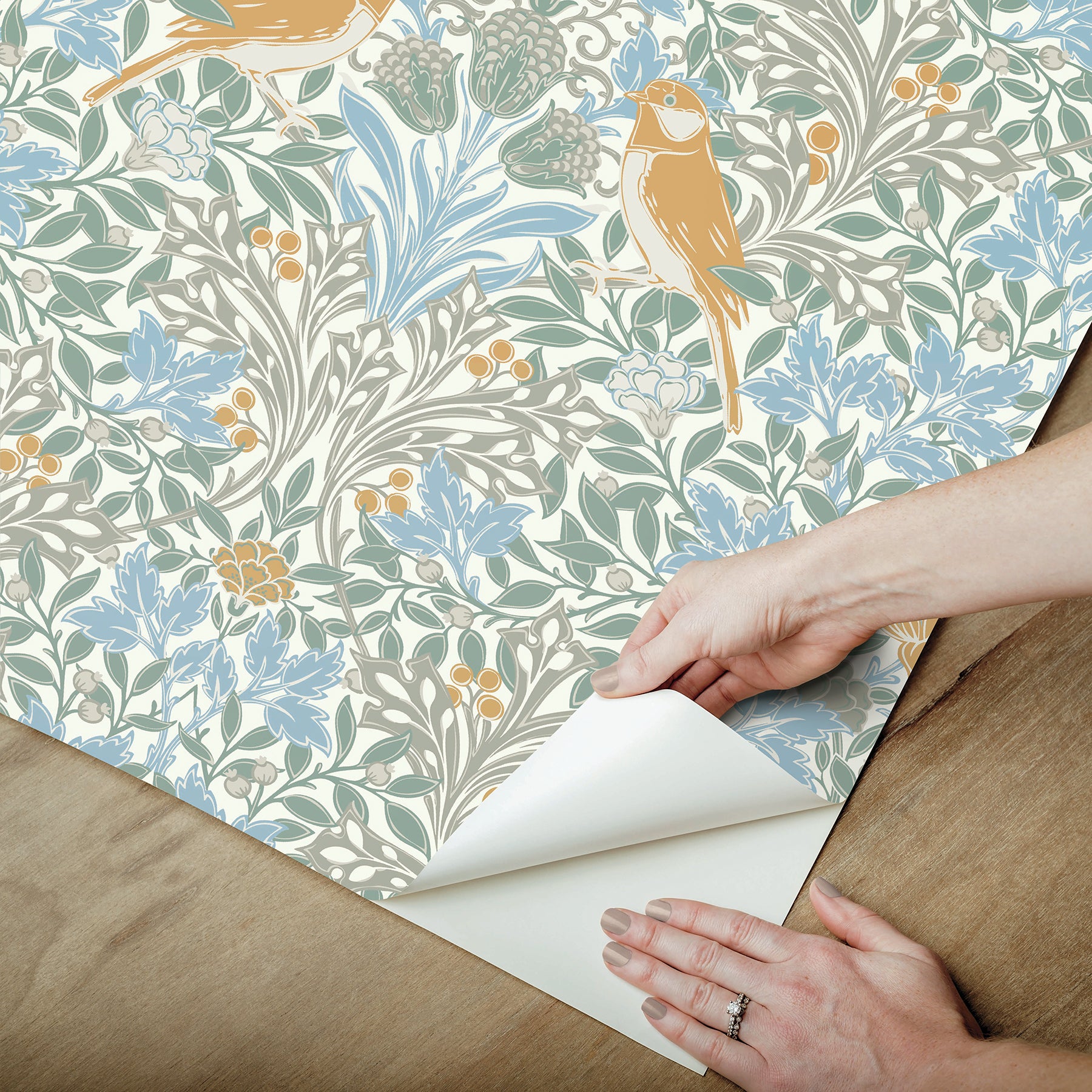 Garden Aviary Peel and Stick Wallpaper Peel and Stick Wallpaper RoomMates   
