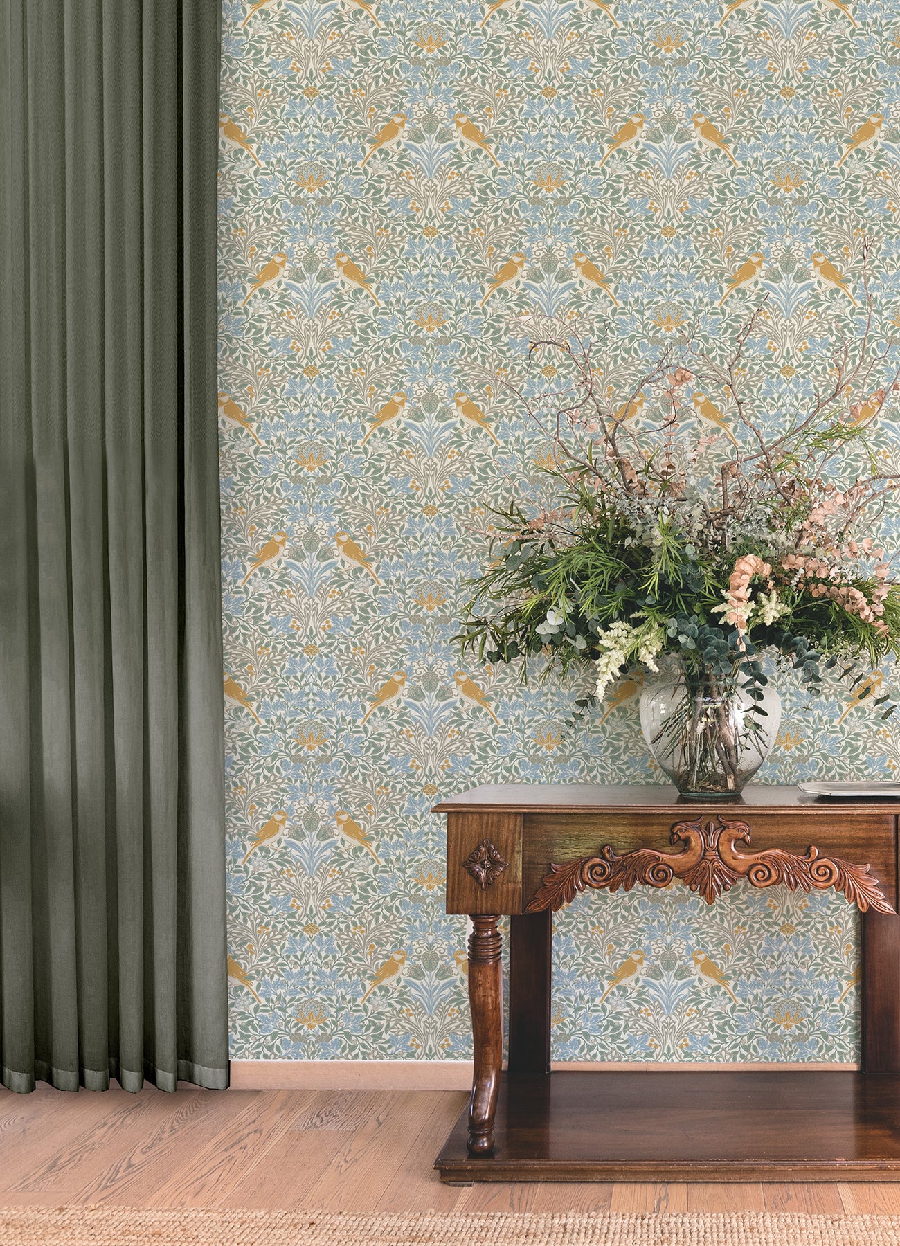 Garden Aviary Peel and Stick Wallpaper Peel and Stick Wallpaper RoomMates   