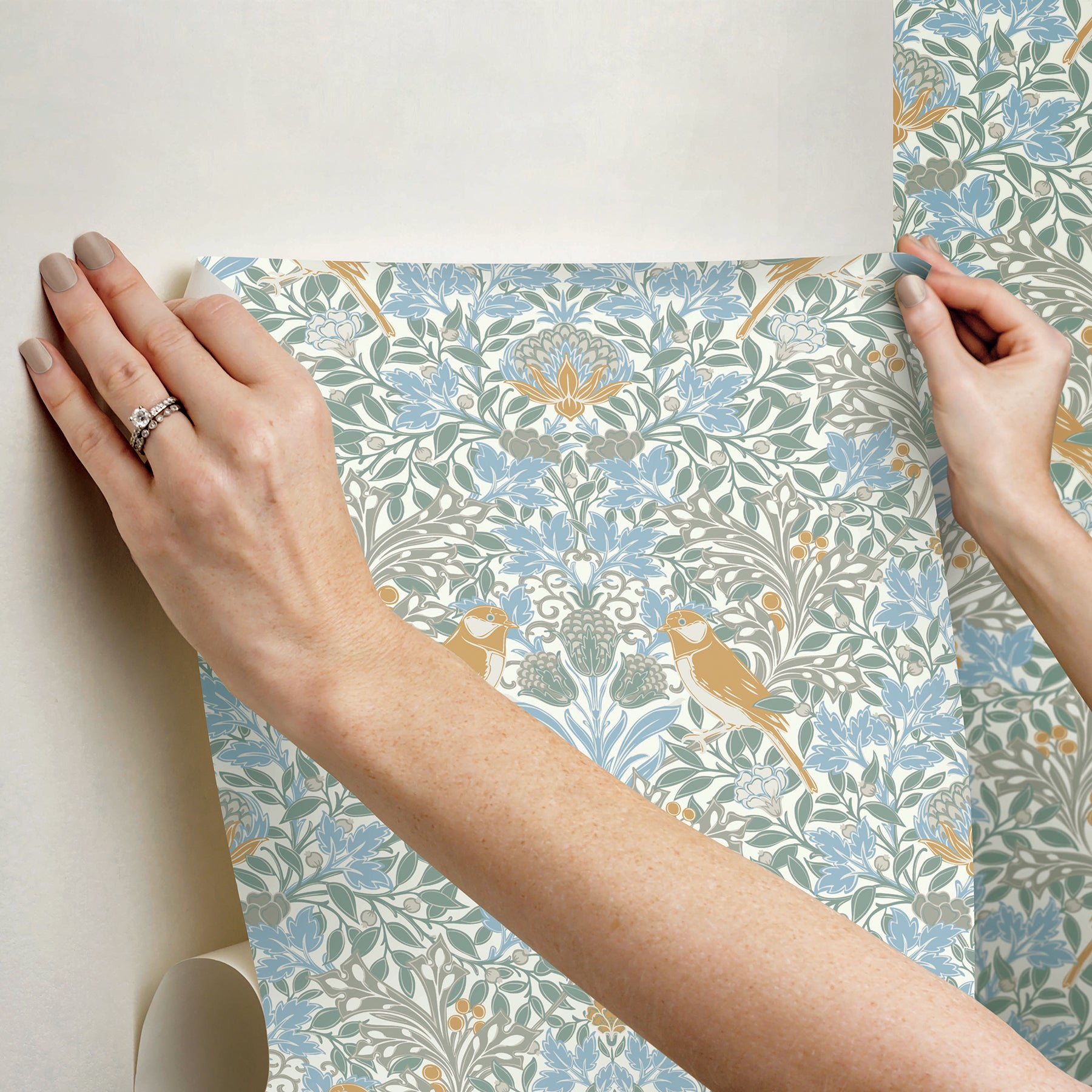 Garden Aviary Peel and Stick Wallpaper Peel and Stick Wallpaper RoomMates   