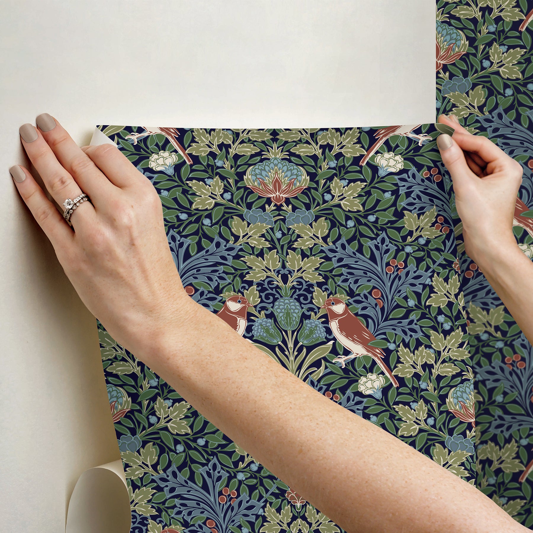 Garden Aviary Peel and Stick Wallpaper Peel and Stick Wallpaper RoomMates   