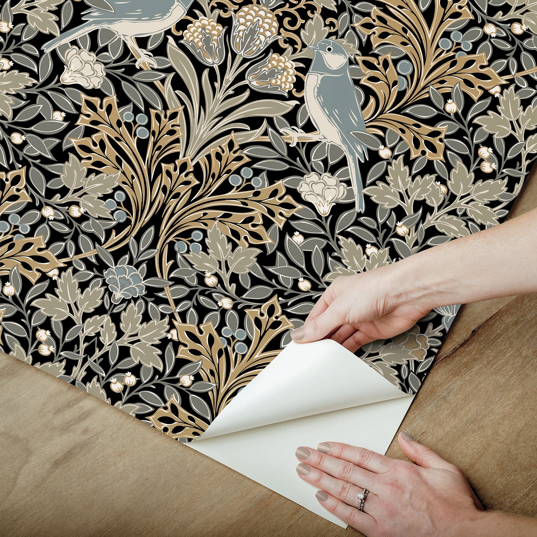 Garden Aviary Peel and Stick Wallpaper Peel and Stick Wallpaper RoomMates   
