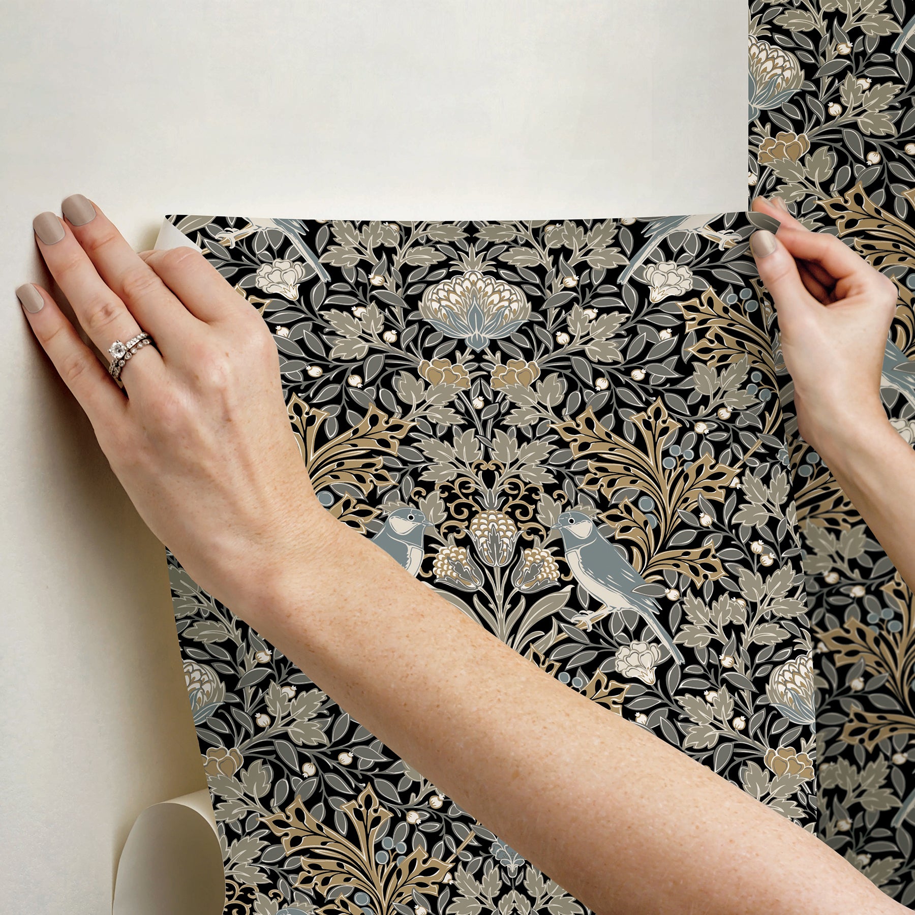 Garden Aviary Peel and Stick Wallpaper Peel and Stick Wallpaper RoomMates   