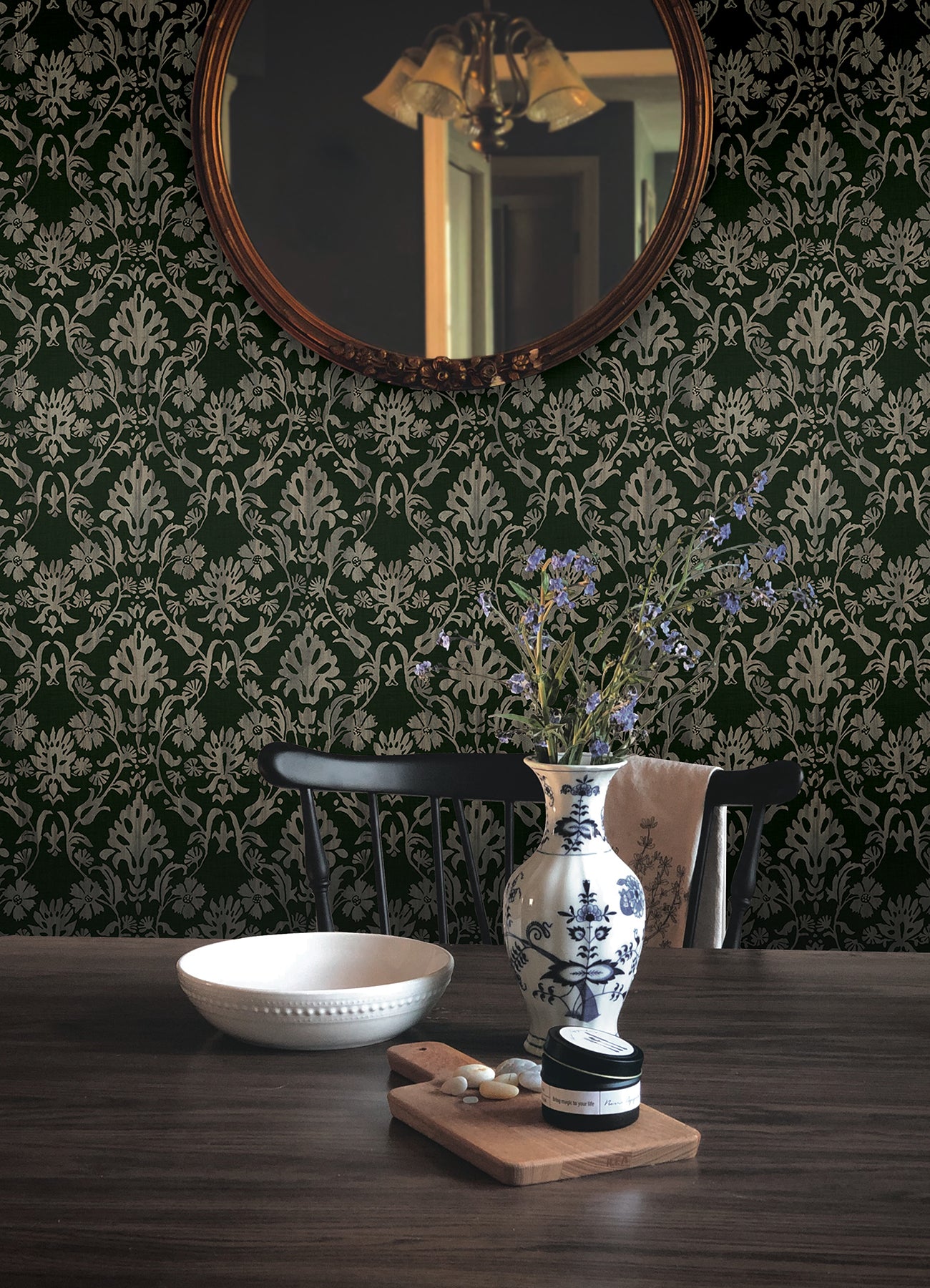 Blooming Damask Peel and Stick Wallpaper Peel and Stick Wallpaper RoomMates   