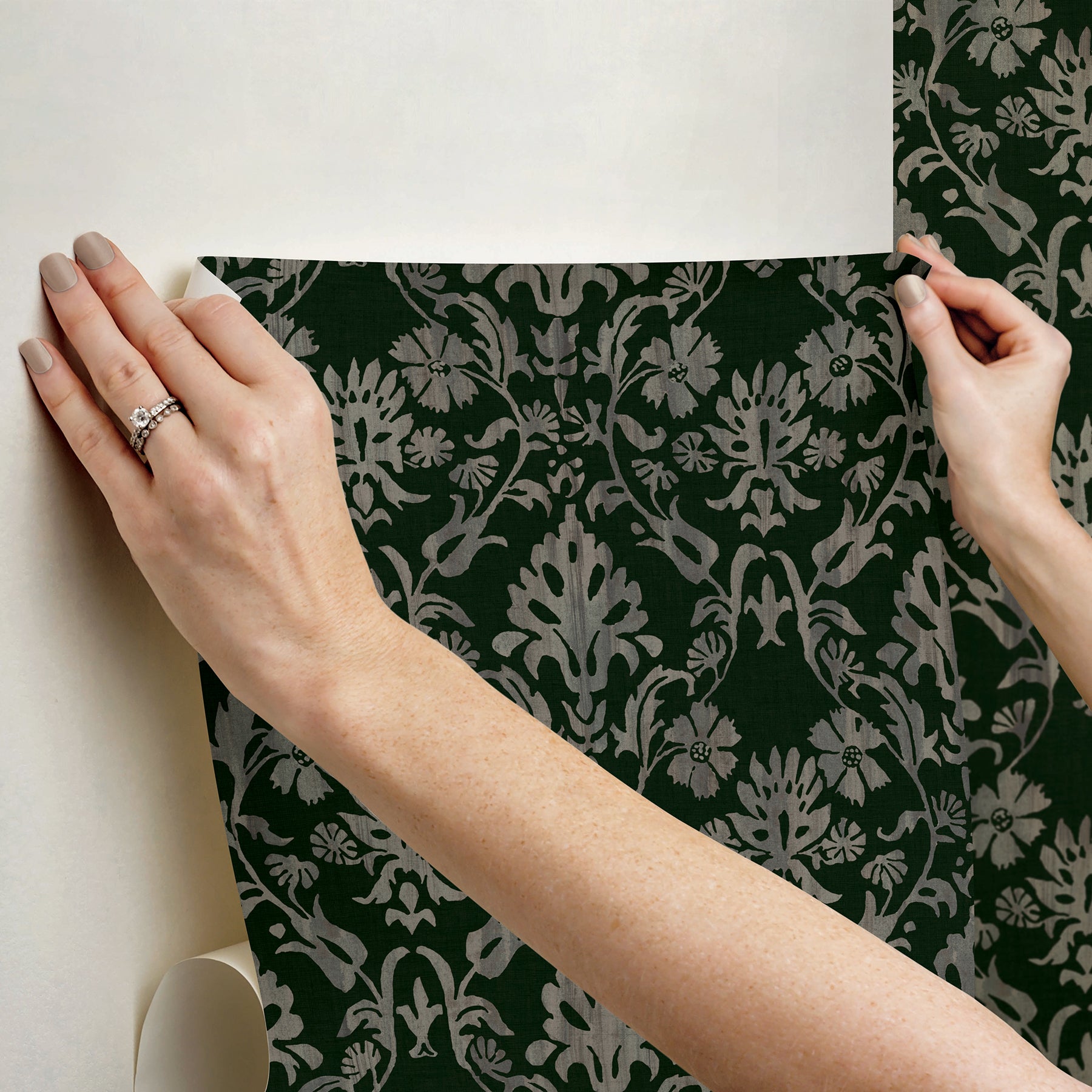 Blooming Damask Peel and Stick Wallpaper Peel and Stick Wallpaper RoomMates   
