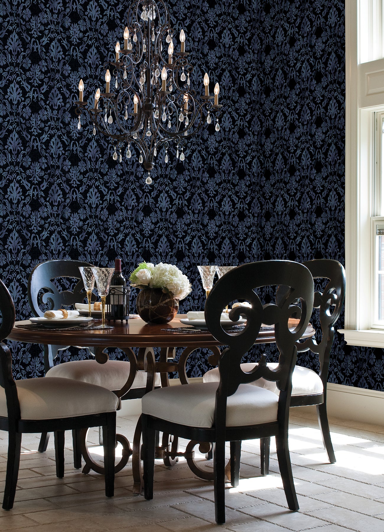 Blooming Damask Peel and Stick Wallpaper Peel and Stick Wallpaper RoomMates   