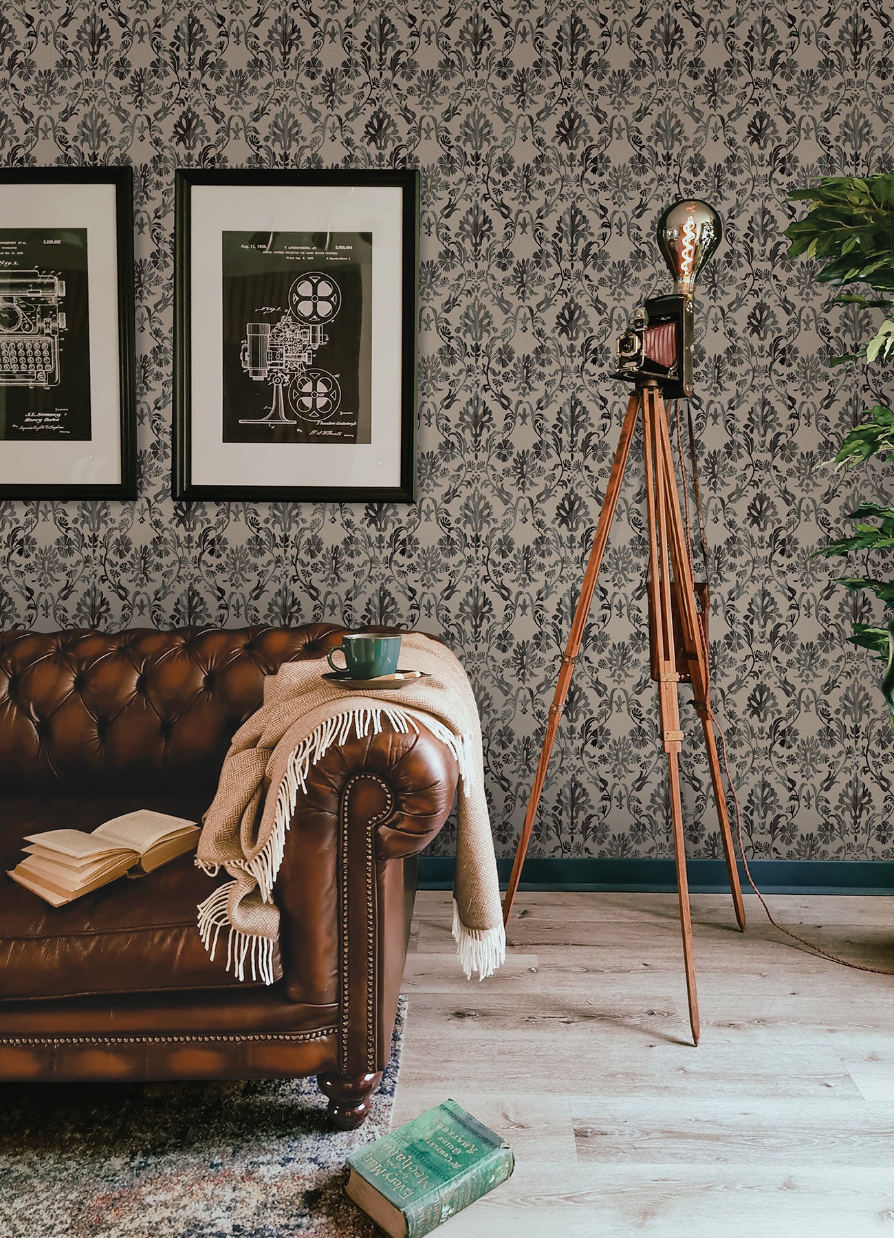 Blooming Damask Peel and Stick Wallpaper Peel and Stick Wallpaper RoomMates   