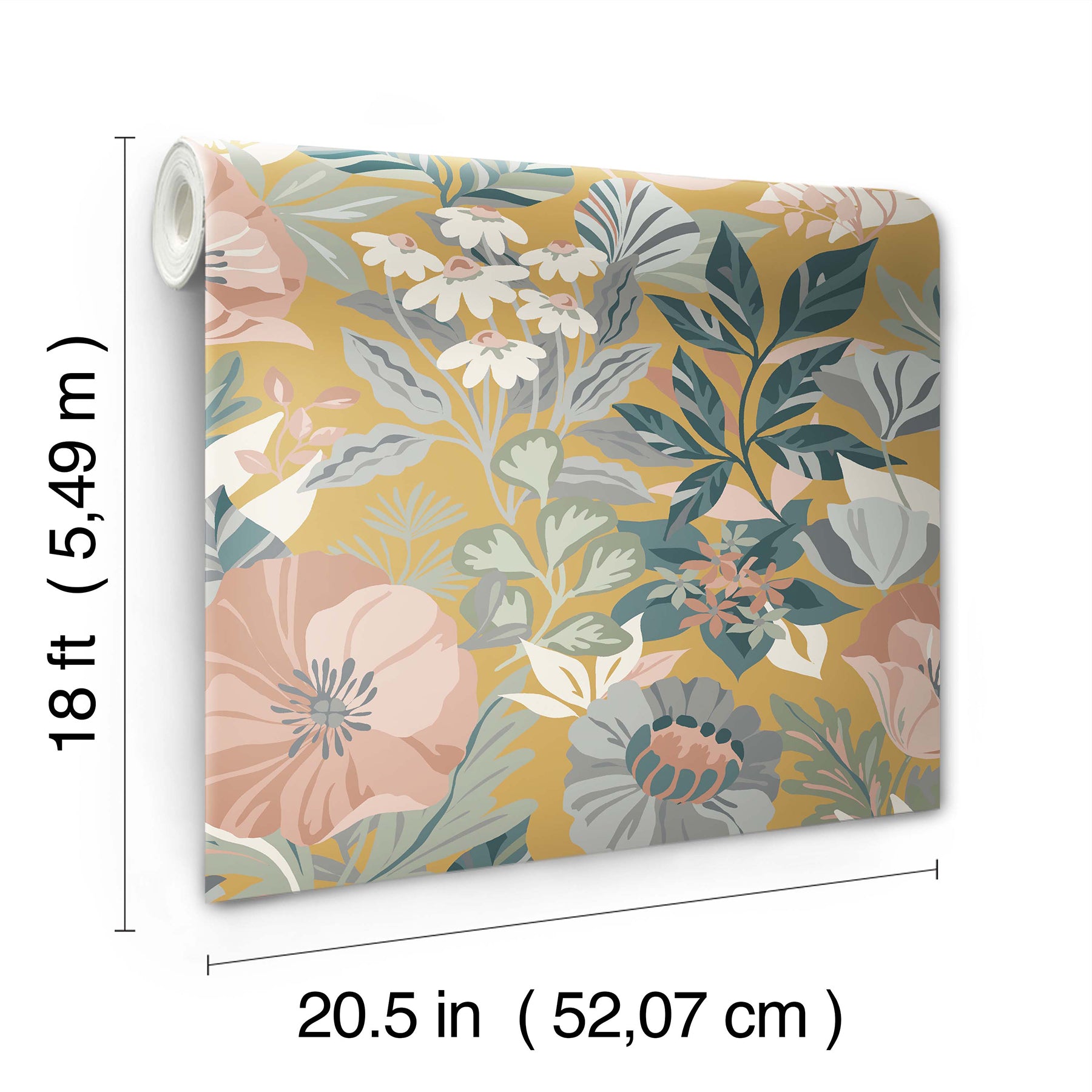 Poppy Fields Peel and Stick Wallpaper Peel and Stick Wallpaper RoomMates   