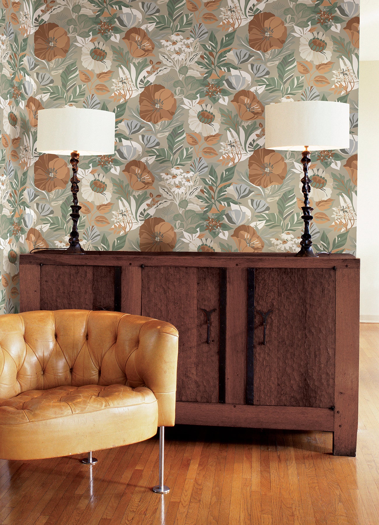 Poppy Fields Peel and Stick Wallpaper Peel and Stick Wallpaper RoomMates   