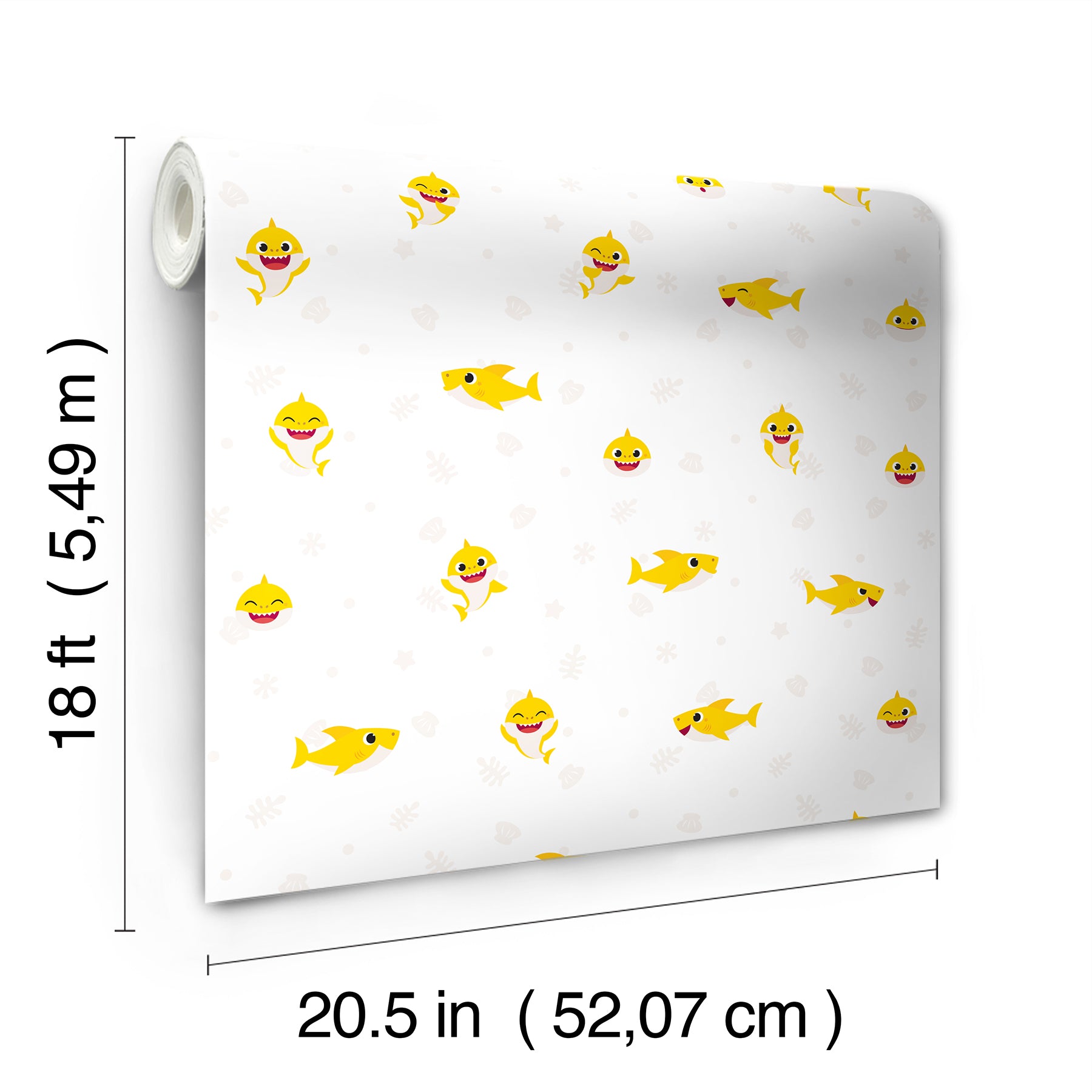 Baby Shark Peel and Stick Wallpaper Wallpaper RoomMates Decor   