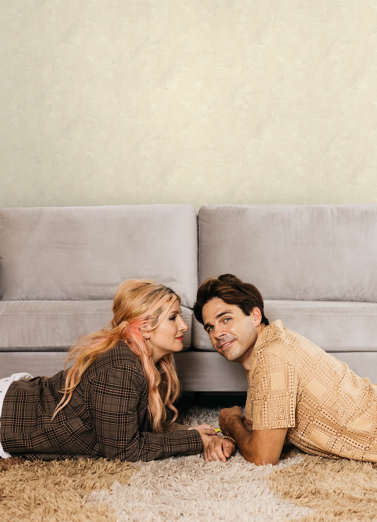 Mr. Kate Daphne Limewash Peel and Stick Wallpaper Peel and Stick Wallpaper RoomMates Decor   