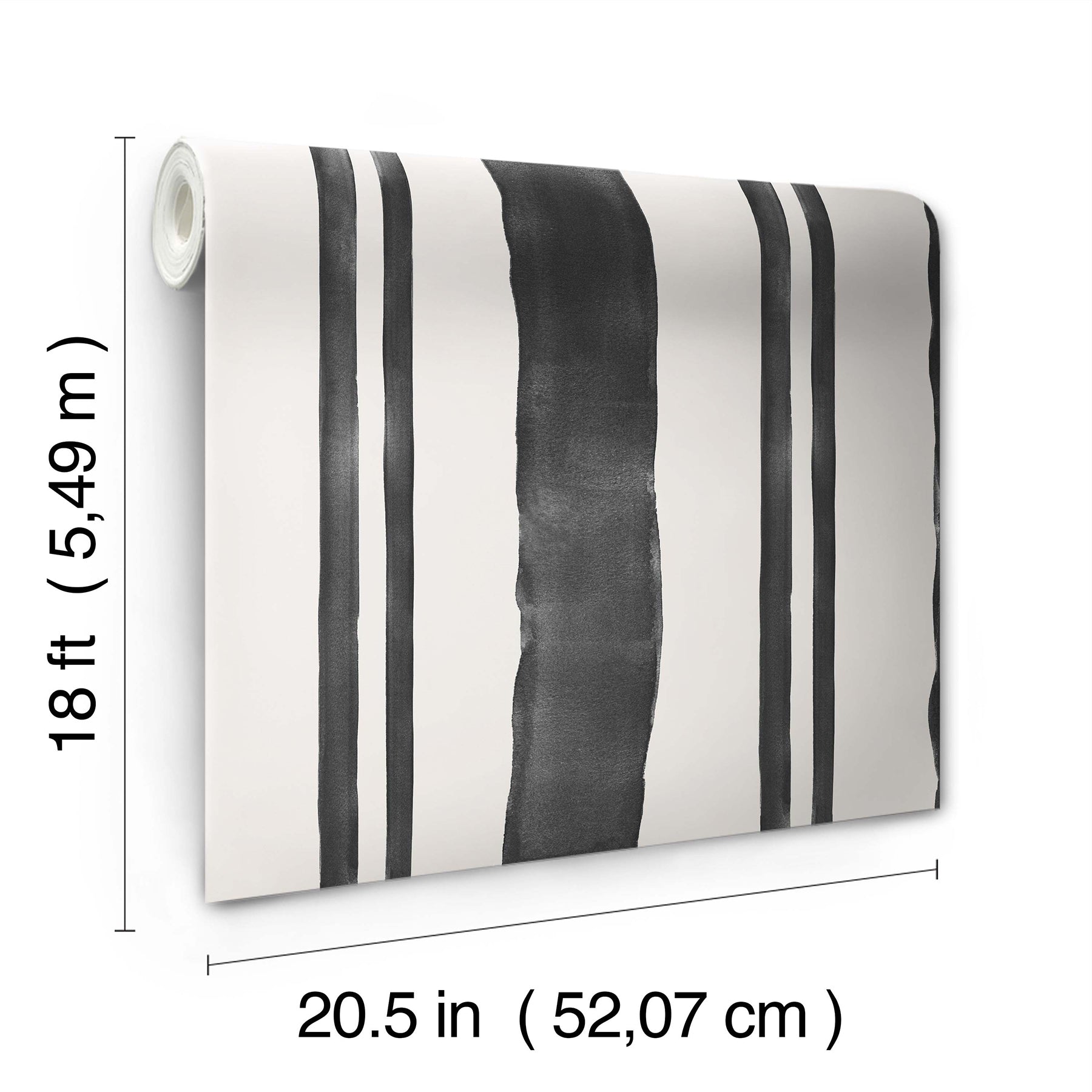 Mr. Kate Winston Watercolor Stripe Peel and Stick Wallpaper Peel and Stick Wallpaper RoomMates   