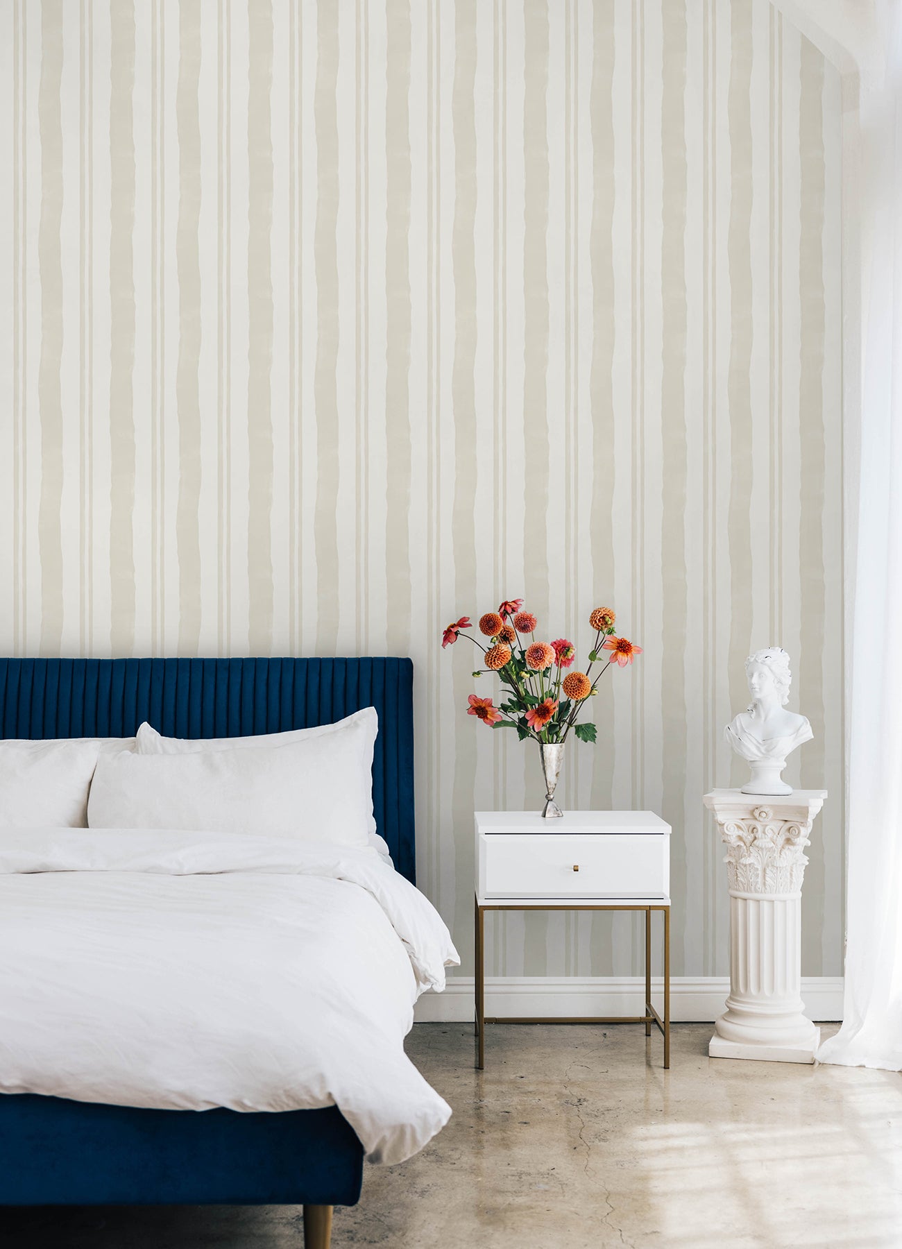 Mr. Kate Winston Watercolor Stripe Peel and Stick Wallpaper Peel and Stick Wallpaper RoomMates   