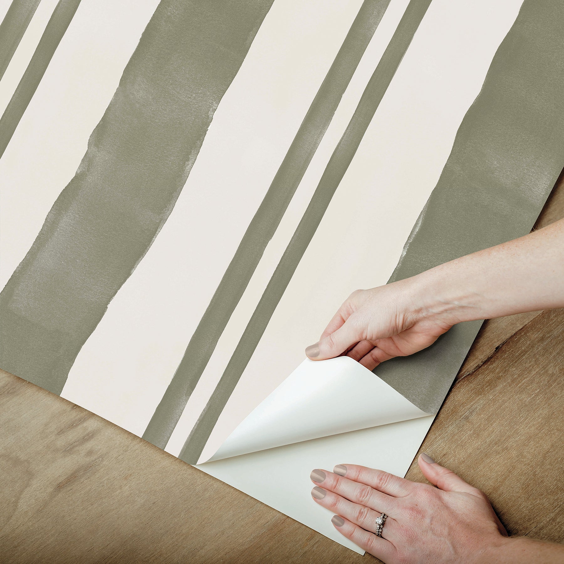Mr. Kate Winston Watercolor Stripe Peel and Stick Wallpaper Peel and Stick Wallpaper RoomMates   