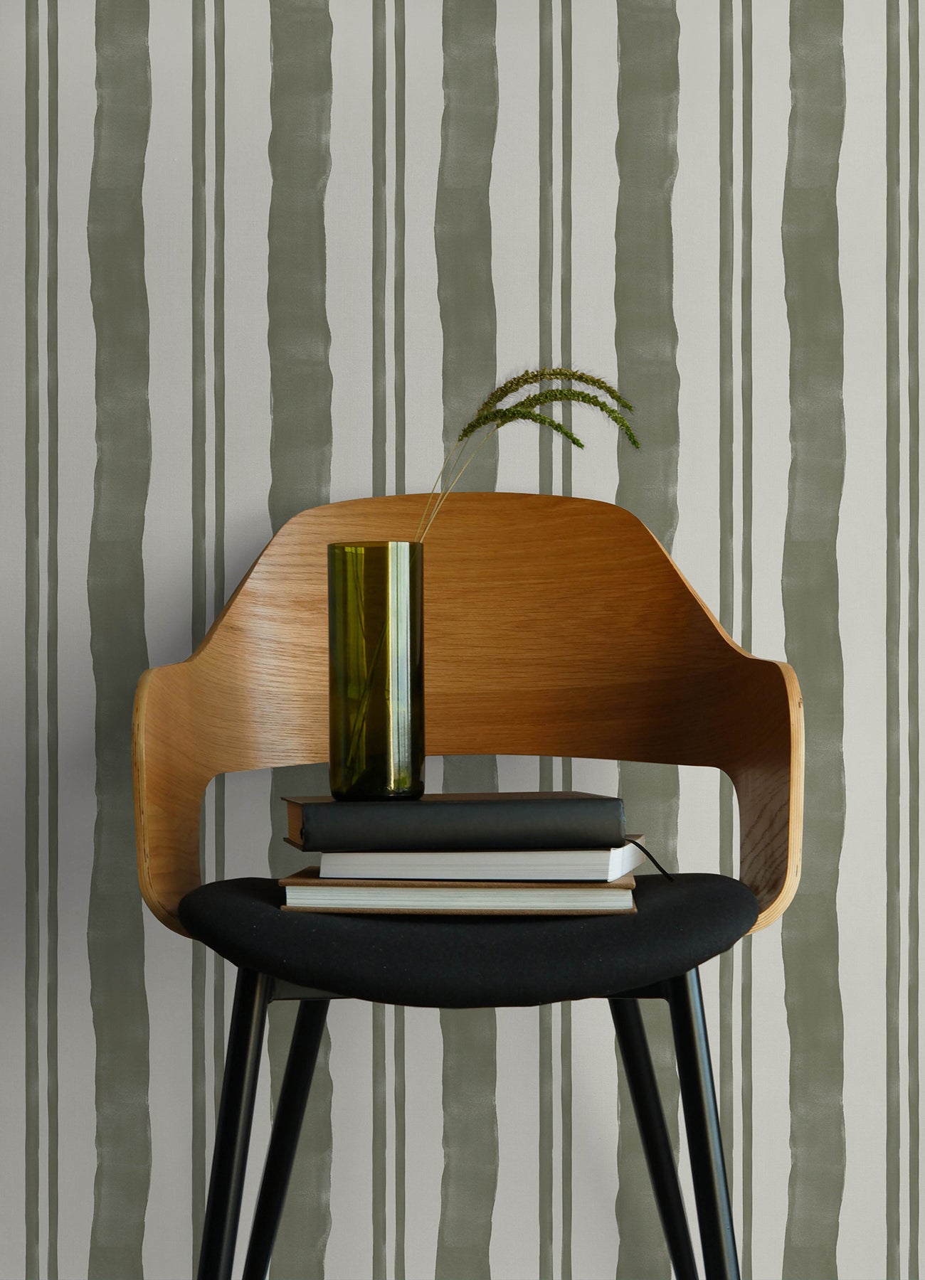 Mr. Kate Winston Watercolor Stripe Peel and Stick Wallpaper Peel and Stick Wallpaper RoomMates   