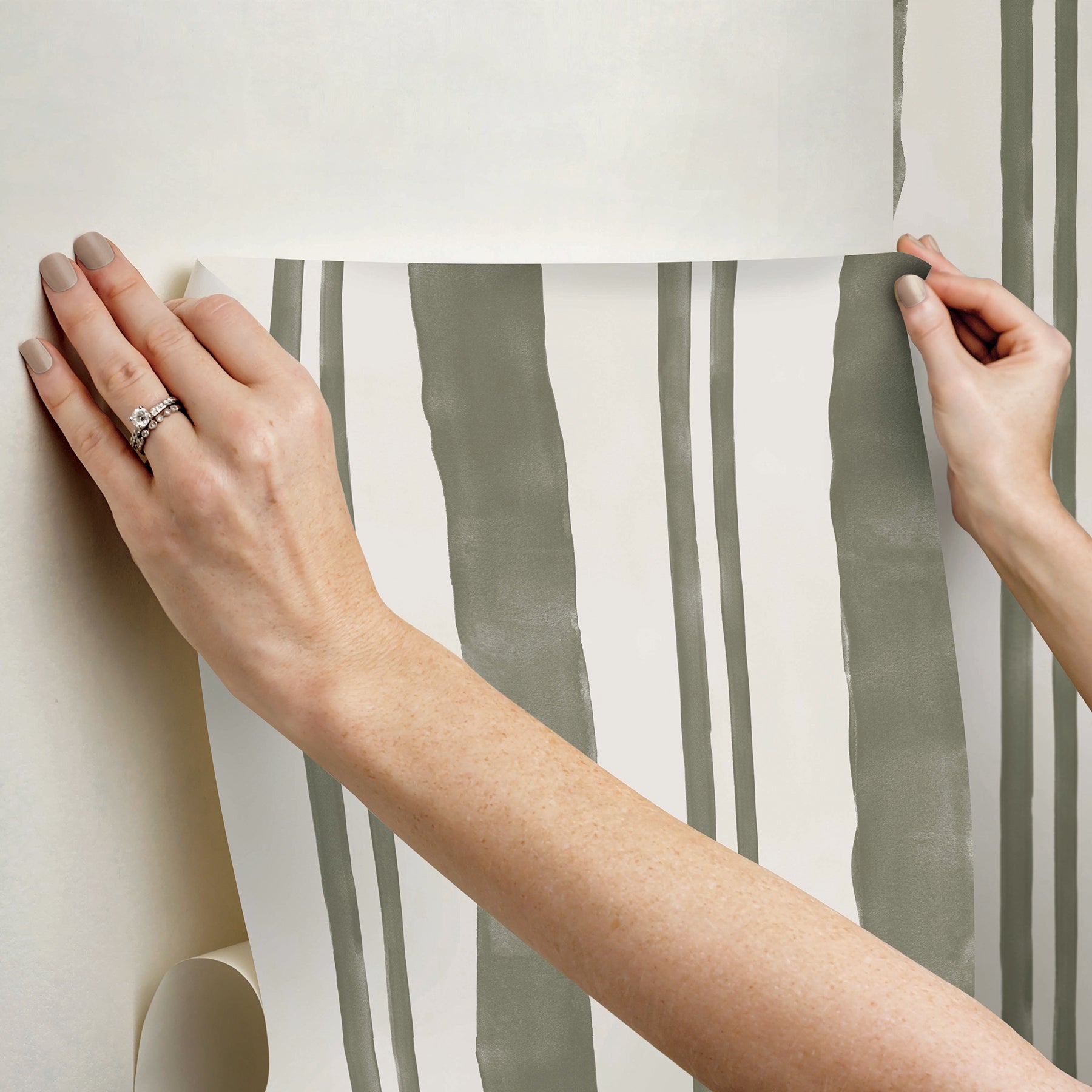 Mr. Kate Winston Watercolor Stripe Peel and Stick Wallpaper Peel and Stick Wallpaper RoomMates   